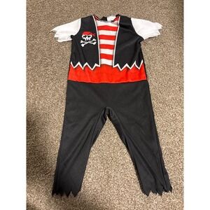 Fun World Pirate Jumpsuit Costume Infant 6-12M Black Red Excellent Halloween